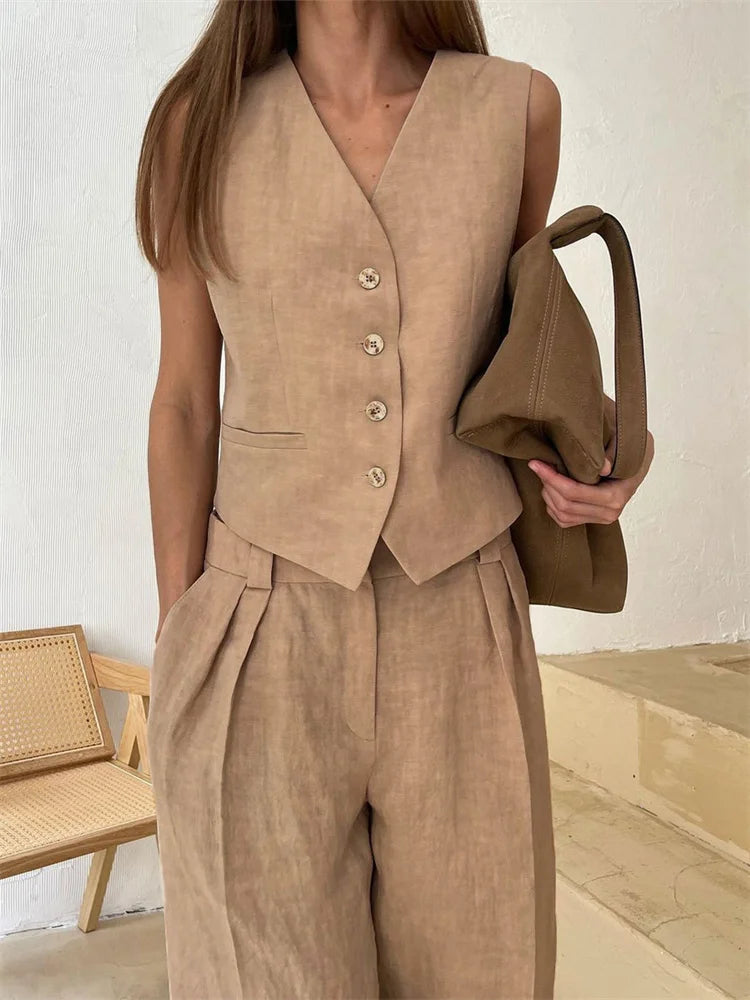 Linen Trouser Set Effortless Style For Women | Selina 5