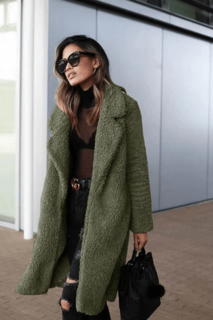 Long Teddy Coat Cozy Style For Women | Zelira 4