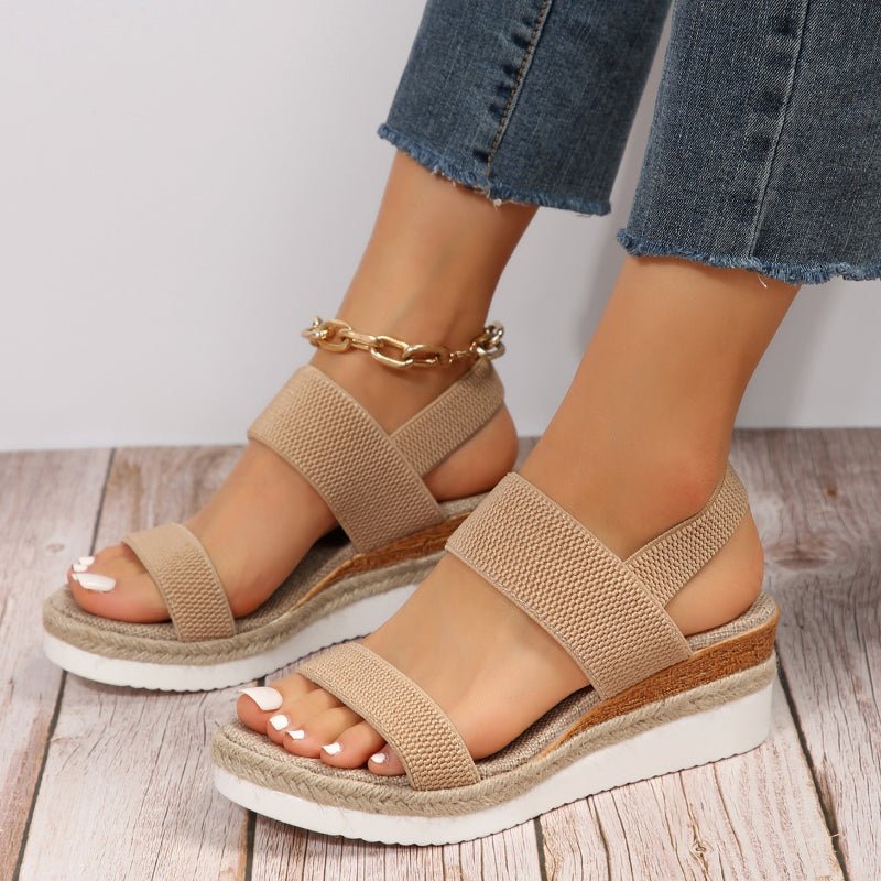 Lunara | Stretch Strap Platform Sandals 1