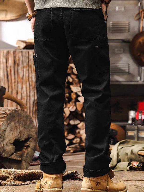 Maverick | Straight-Leg Black Cargo Pants 1