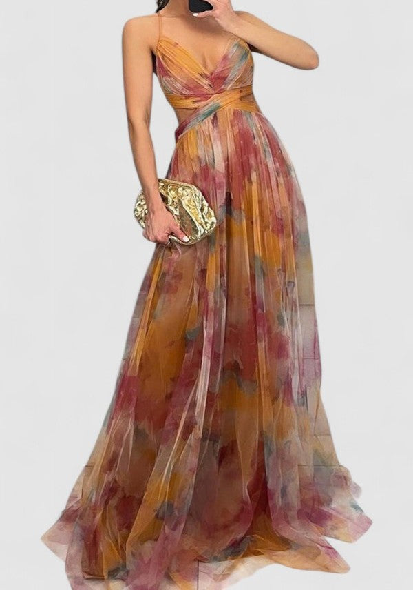 Mira | Chiffon Maxi Dress Evening 0