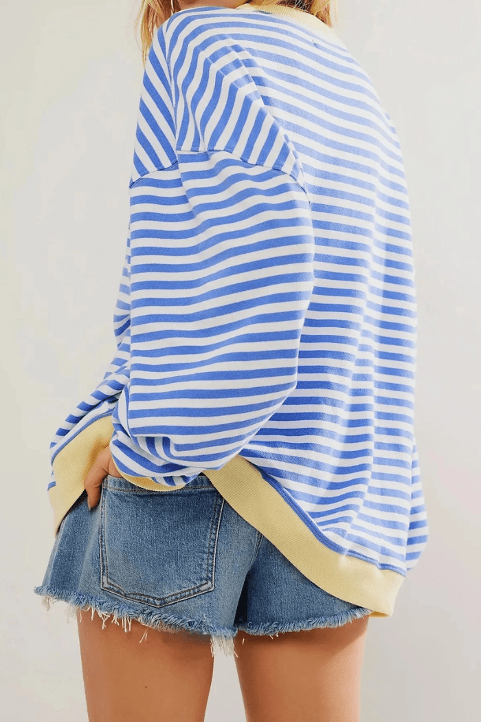 Oversized Striped Jumper For Women | Kylara 1