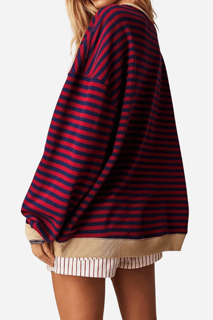 Oversized Striped Jumper For Women | Kylara 6