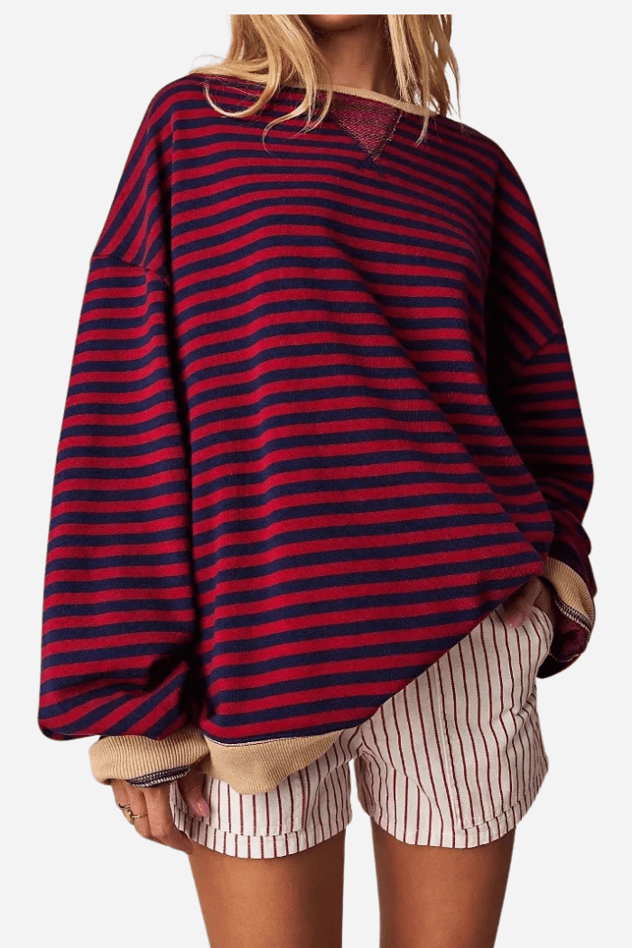 Oversized Striped Jumper For Women | Kylara 7