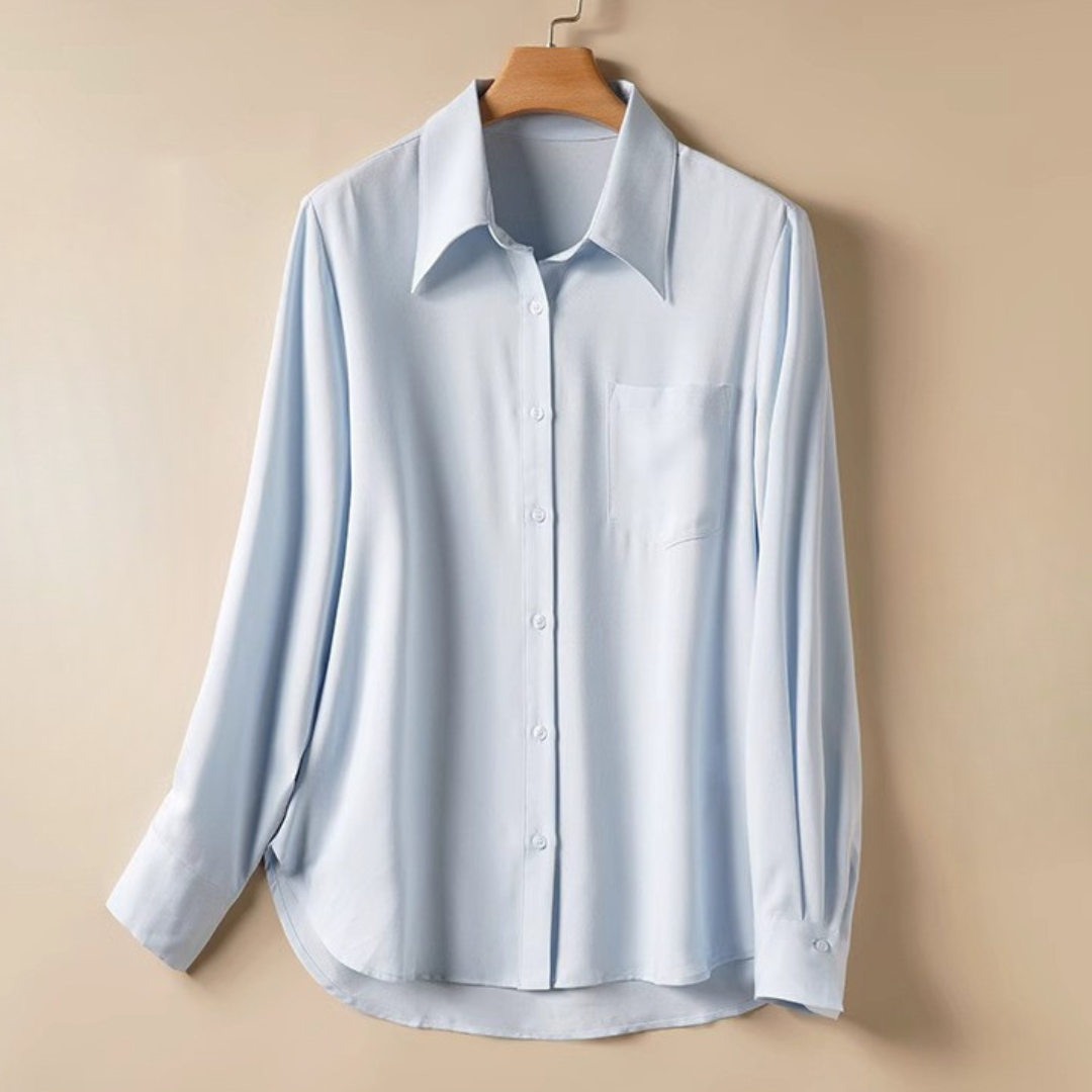 Silk Blend Blouse Relaxed Fit For Women | Liora 0