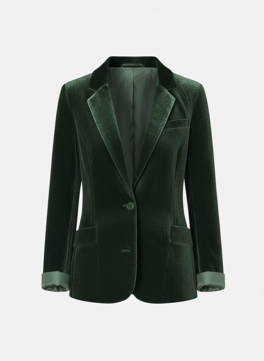Slim-Fit Velvet Blazer For Women | Norelle 7