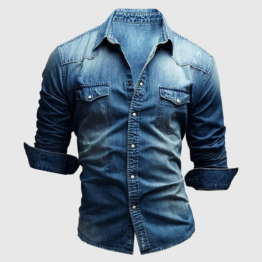 Slim Fit Denim Shirt Stylish For Men | Jorven 1