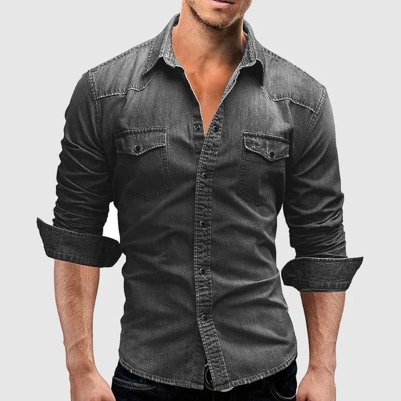 Slim Fit Denim Shirt Stylish For Men | Jorven 5