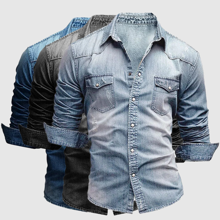 Slim Fit Denim Shirt Stylish For Men | Jorven 7