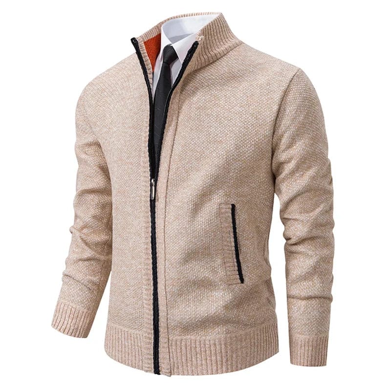 Smart Casual Knit Zip-Up Cardigan Jacket for Men | Josh