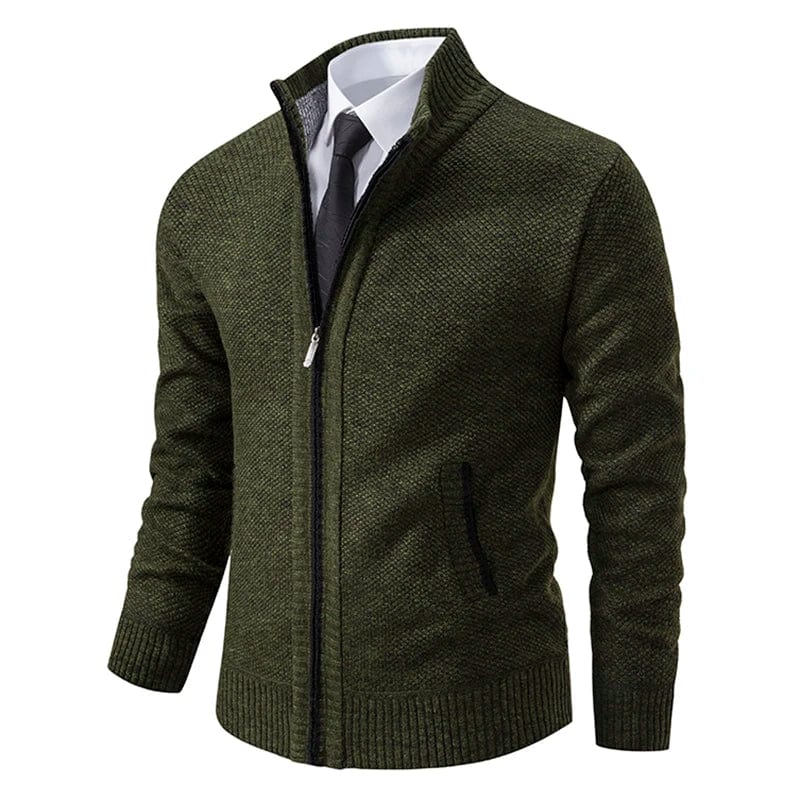 Smart Casual Knit Zip-Up Cardigan Jacket for Men | Josh