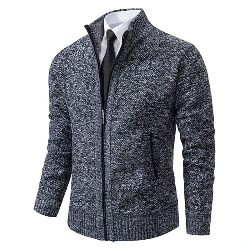 Smart Casual Knit Zip-Up Cardigan Jacket for Men | Josh