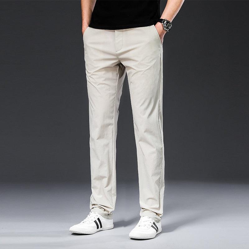 Stretch Slim Fit Casual Pants for Men | Adrian