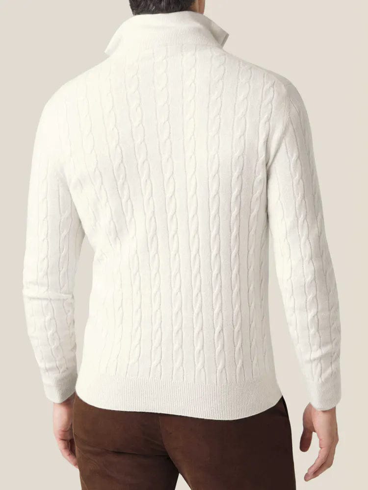 Stylish Half Zip Cable Knit Sweater for Men | Ricardo