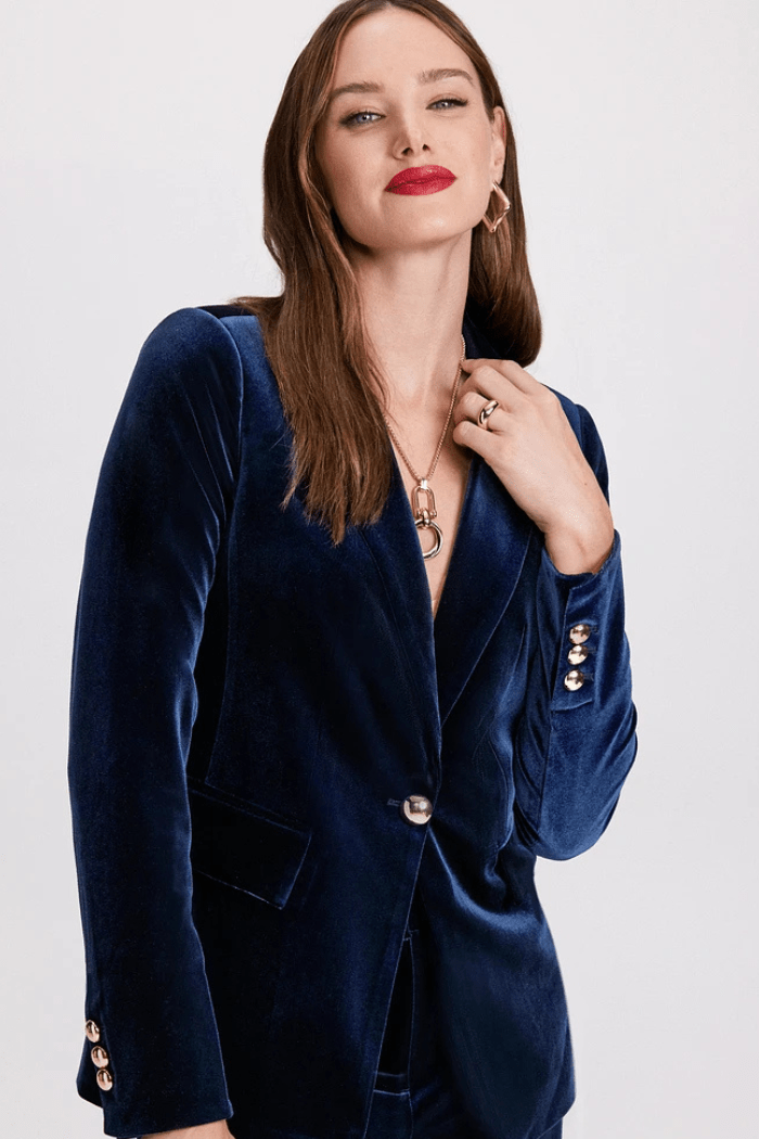 Velvet Tailored Blazer For Women | Eloria 4