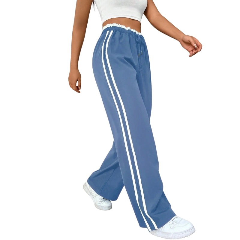 Waverly | Women's Wide Leg Casual Trousers With Stripes 1