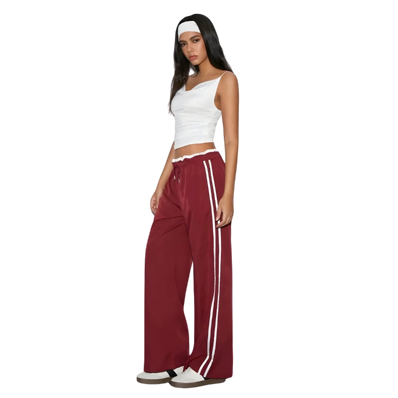 Waverly | Women's Wide Leg Casual Trousers With Stripes 2