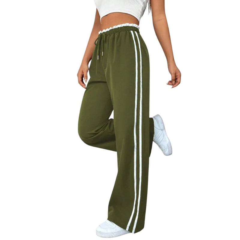 Waverly | Women's Wide Leg Casual Trousers With Stripes 3