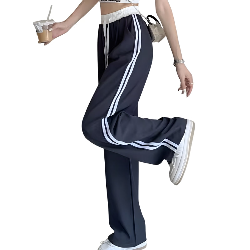 Waverly | Women's Wide Leg Casual Trousers With Stripes 8