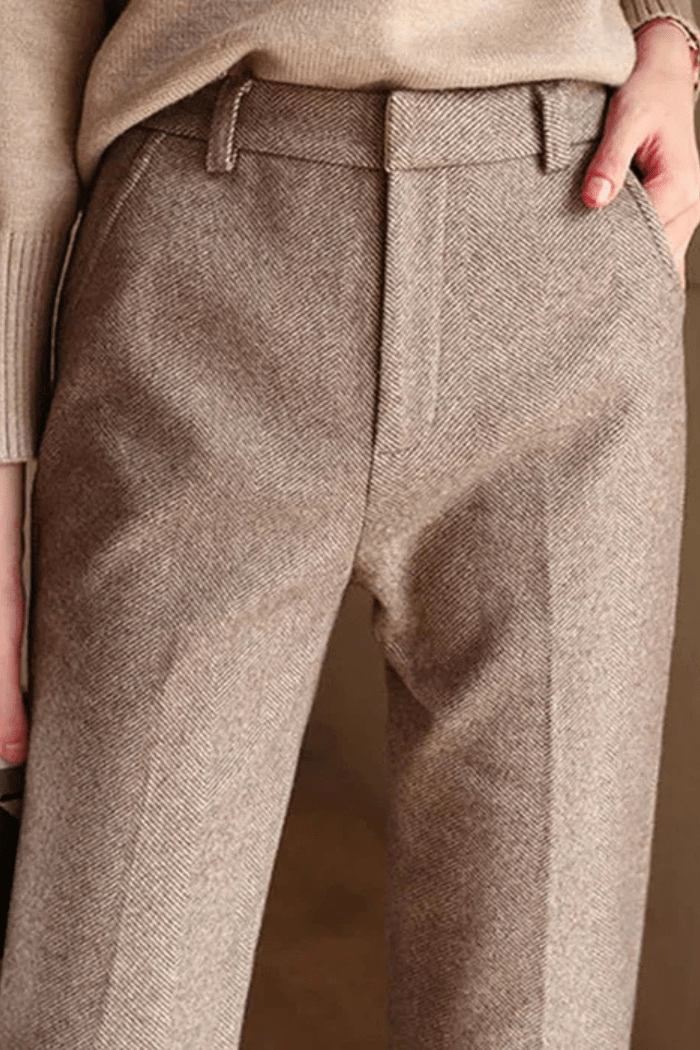 Wool Straight-Leg Trousers For Women | Jentis 0