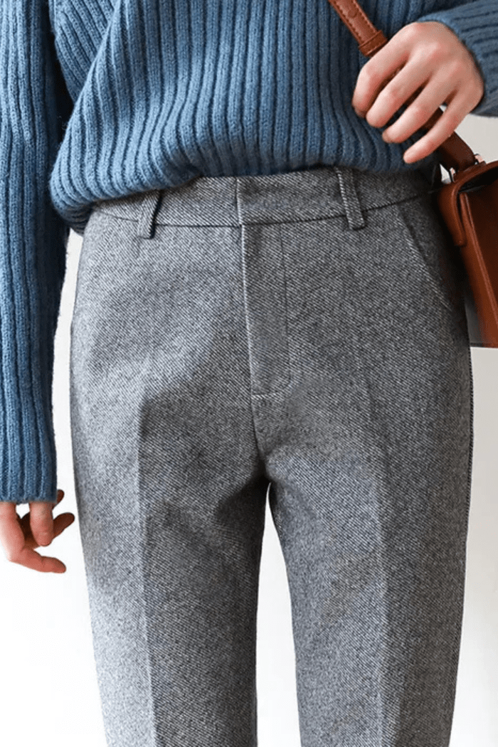 Wool Straight-Leg Trousers For Women | Jentis 9