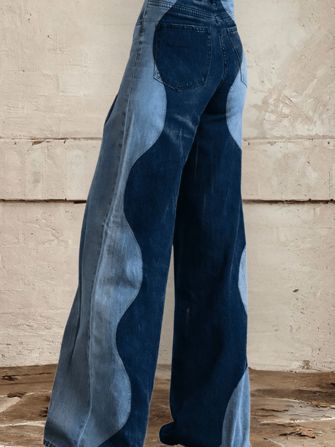 Zelari | High Waisted Floral Wide Leg Jeans 6
