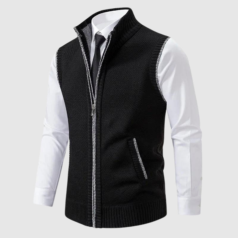 Zip-Up Sweater Vest Stylish Design For Men | Jorven 0
