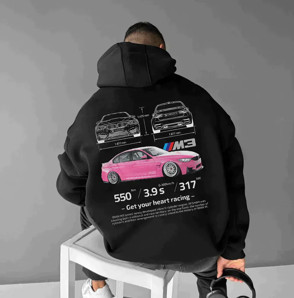 Zylaro | Graphic Print Racing Hoodie 4