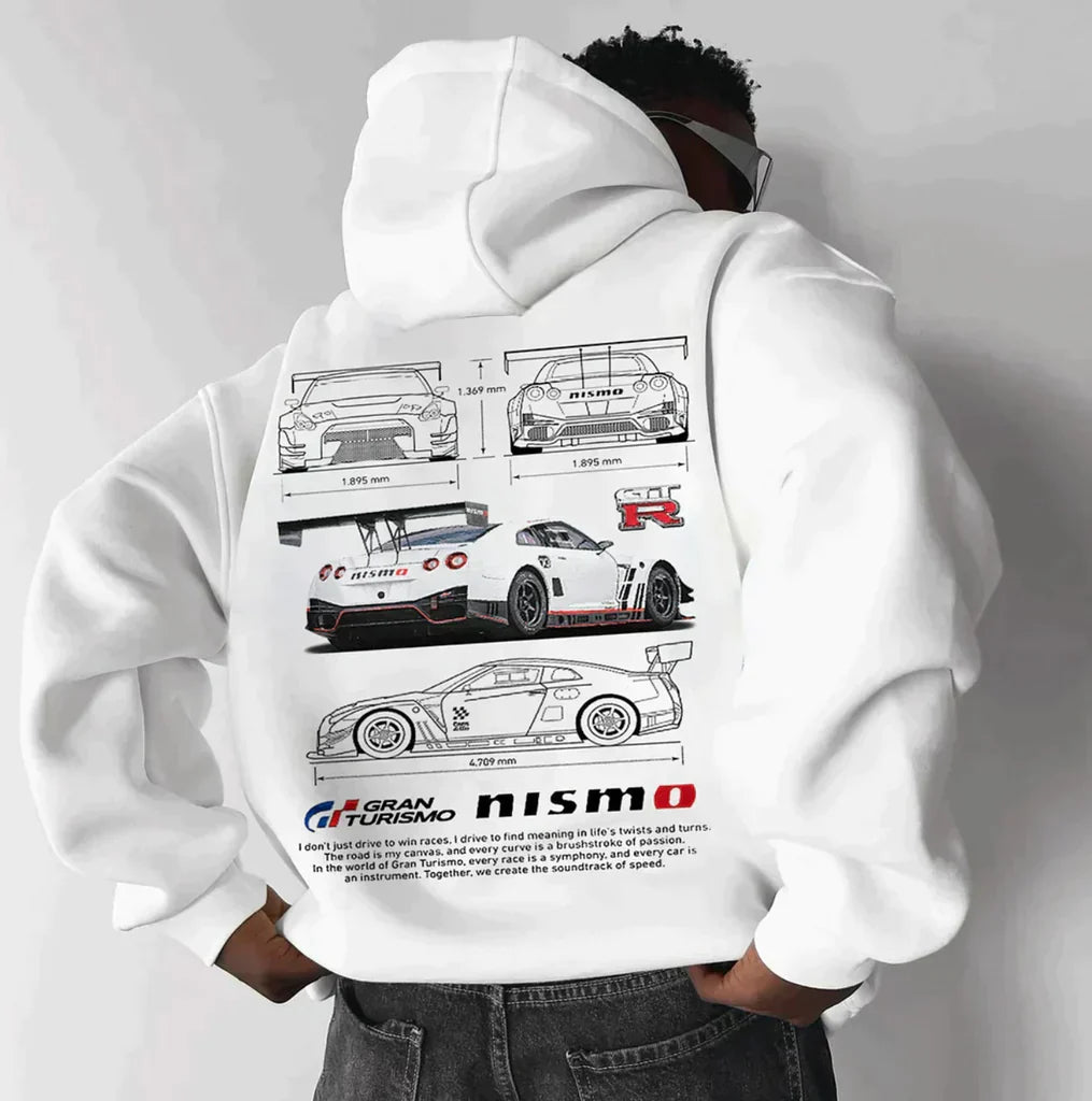 Zylaro | Graphic Print Racing Hoodie 5